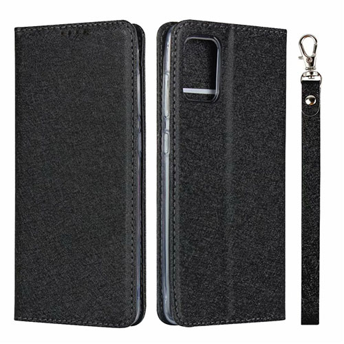 Leather Case Stands Flip Cover L18 Holder for Samsung Galaxy A51 5G Black