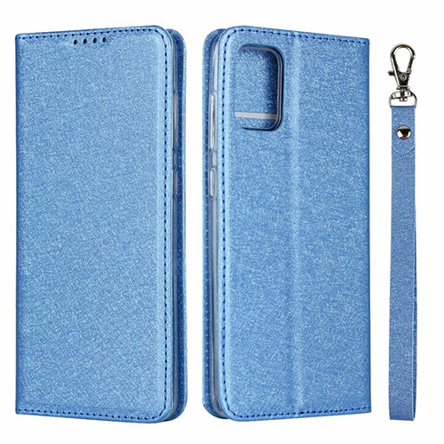 Leather Case Stands Flip Cover L18 Holder for Samsung Galaxy A51 5G Sky Blue