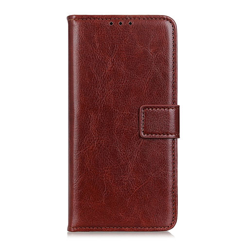 Leather Case Stands Flip Cover L20 Holder for Realme C11 Brown