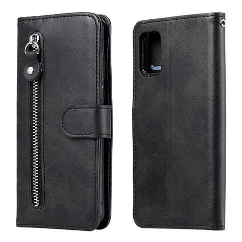 Leather Case Stands Flip Cover L20 Holder for Samsung Galaxy A41 Black