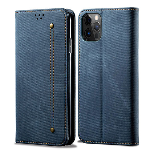 Leather Case Stands Flip Cover L22 Holder for Apple iPhone 13 Pro Blue