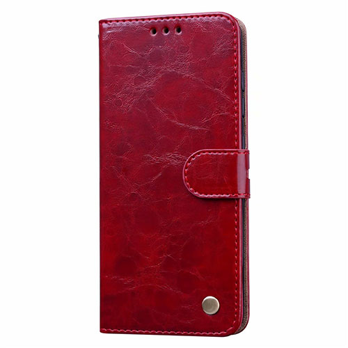 Leather Case Stands Flip Cover L22 Holder for Samsung Galaxy A41 Red