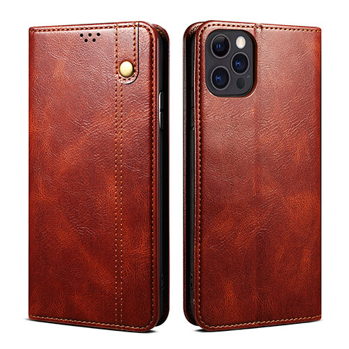 Leather Case Stands Flip Cover L23 Holder for Apple iPhone 14 Pro Red