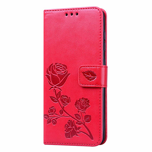 Leather Case Stands Flip Cover L23 Holder for Samsung Galaxy A41 Red