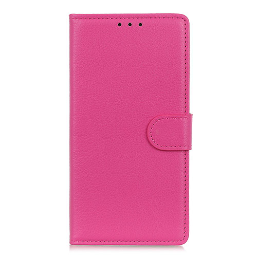 Leather Case Stands Flip Cover L24 Holder for Realme C11 Hot Pink