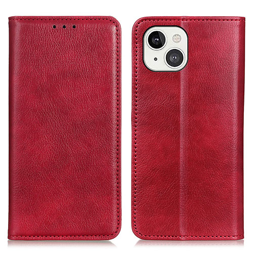 Leather Case Stands Flip Cover L25 Holder for Apple iPhone 14 Plus Red