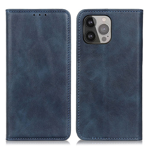 Leather Case Stands Flip Cover L26 Holder for Apple iPhone 14 Pro Max Blue