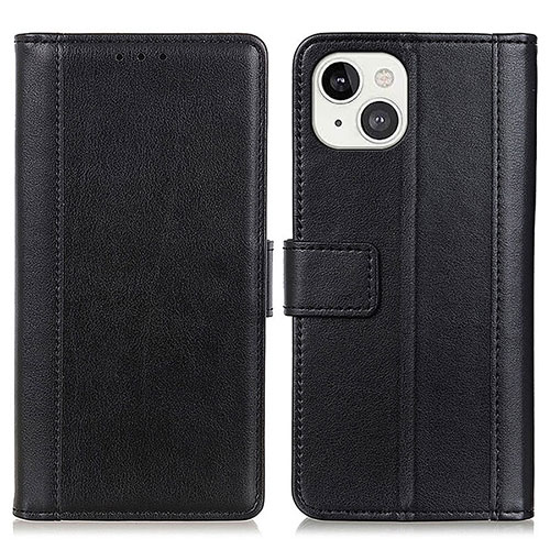 Leather Case Stands Flip Cover L28 Holder for Apple iPhone 13 Black