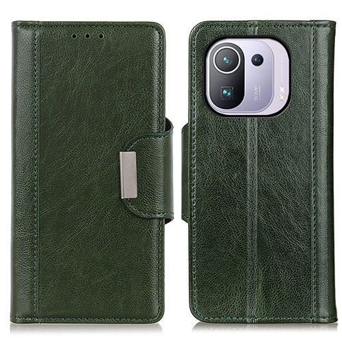 Leather Case Stands Flip Cover M01L Holder for Xiaomi Mi 11 Pro 5G Green