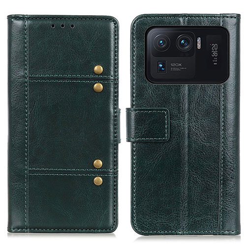 Leather Case Stands Flip Cover M06L Holder for Xiaomi Mi 11 Ultra 5G Green