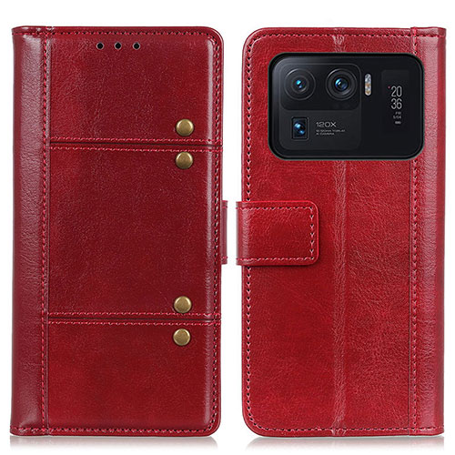 Leather Case Stands Flip Cover M06L Holder for Xiaomi Mi 11 Ultra 5G Red