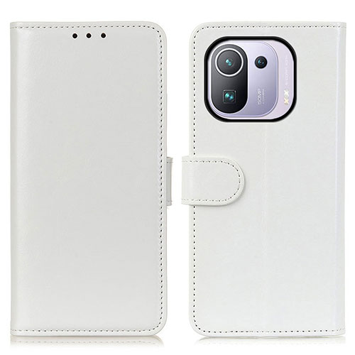 Leather Case Stands Flip Cover M07L Holder for Xiaomi Mi 11 Pro 5G White