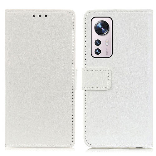 Leather Case Stands Flip Cover M08L Holder for Xiaomi Mi 12 5G White