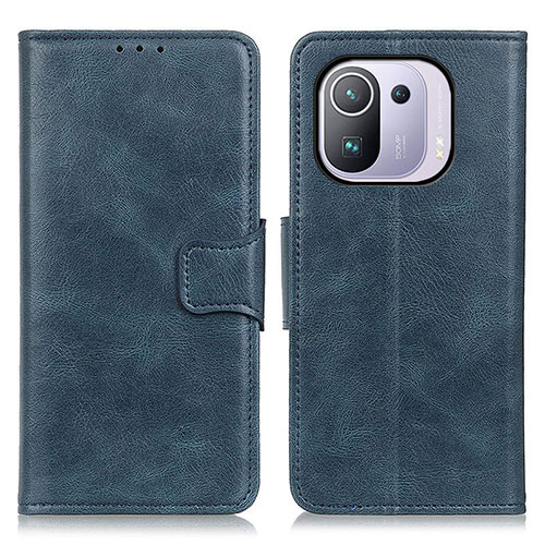 Leather Case Stands Flip Cover M09L Holder for Xiaomi Mi 11 Pro 5G Blue