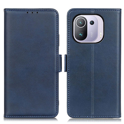 Leather Case Stands Flip Cover M15L Holder for Xiaomi Mi 11 Pro 5G Blue