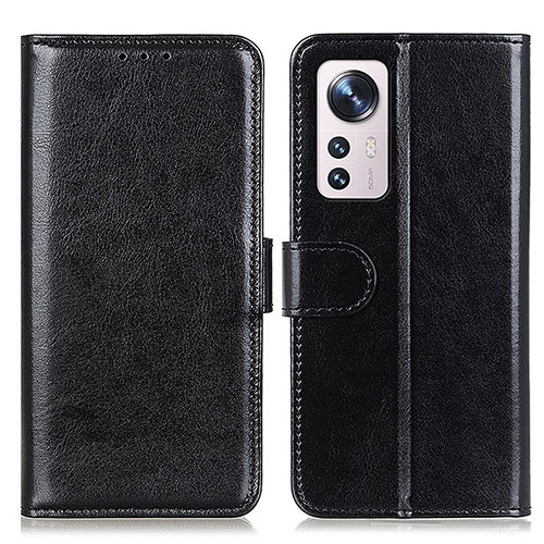 Leather Case Stands Flip Cover M15L Holder for Xiaomi Mi 12 Pro 5G Black