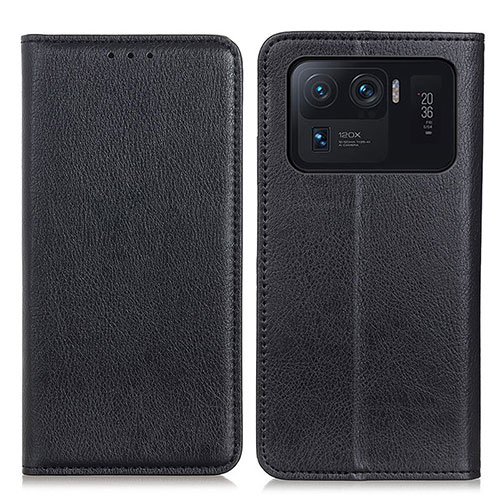 Leather Case Stands Flip Cover N01P Holder for Xiaomi Mi 11 Ultra 5G Black