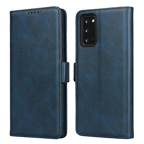 Leather Case Stands Flip Cover N02 Holder for Samsung Galaxy Note 20 5G Blue