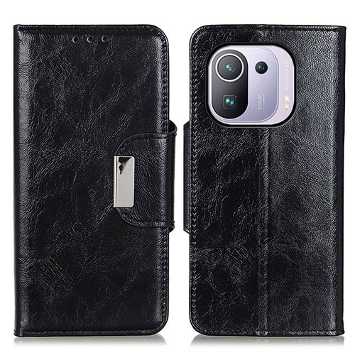 Leather Case Stands Flip Cover N04P Holder for Xiaomi Mi 11 Pro 5G Black