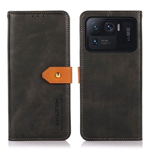 Leather Case Stands Flip Cover N07P Holder for Xiaomi Mi 11 Ultra 5G Black