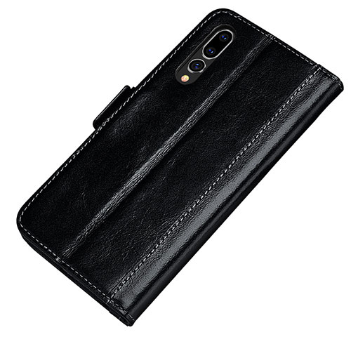 Leather Case Stands Flip Cover P01 Holder for Huawei P20 Pro Black