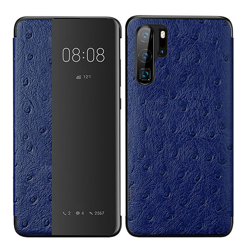 Leather Case Stands Flip Cover P02 Holder for Huawei P30 Pro New Edition Blue