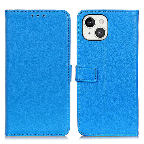 Leather Case Stands Flip Cover T01 Holder for Apple iPhone 13 Blue