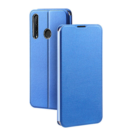 Leather Case Stands Flip Cover T01 Holder for Huawei Honor 20i Blue