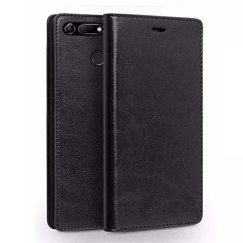 Leather Case Stands Flip Cover T01 Holder for Huawei Honor View 20 Black