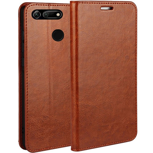 Leather Case Stands Flip Cover T01 Holder for Huawei Honor View 20 Orange