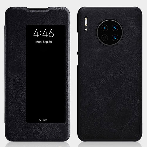 Leather Case Stands Flip Cover T01 Holder for Huawei Mate 30 5G Black