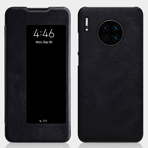 Leather Case Stands Flip Cover T01 Holder for Huawei Mate 30E Pro 5G Black