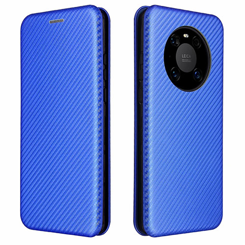 Leather Case Stands Flip Cover T01 Holder for Huawei Mate 40 Blue