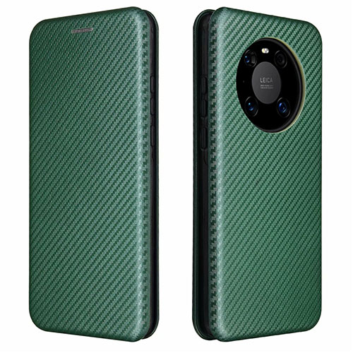 Leather Case Stands Flip Cover T01 Holder for Huawei Mate 40 Pro Green