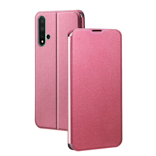 Leather Case Stands Flip Cover T01 Holder for Huawei Nova 5 Pink