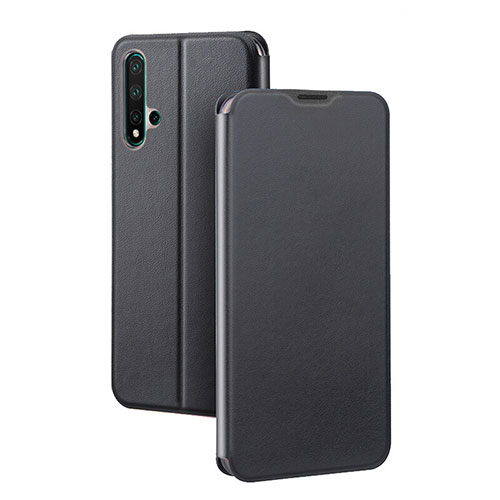 Leather Case Stands Flip Cover T01 Holder for Huawei Nova 5 Pro Black