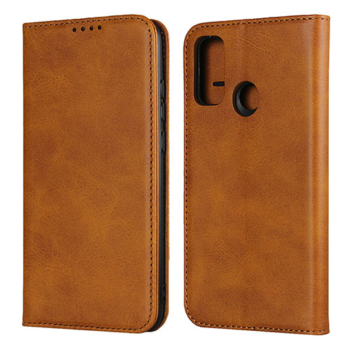 Leather Case Stands Flip Cover T01 Holder for Huawei Nova Lite 3 Plus Light Brown