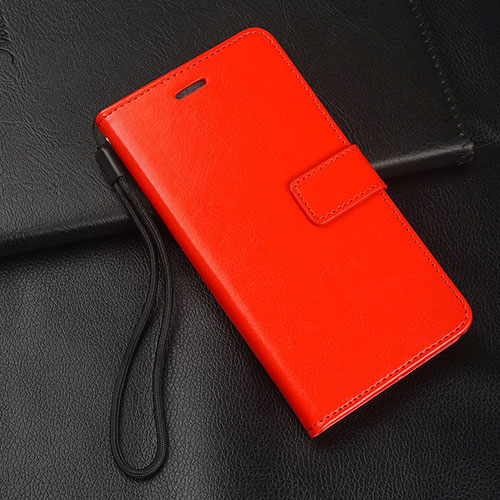 Leather Case Stands Flip Cover T01 Holder for Samsung Galaxy A90 5G Red