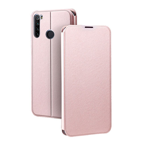 Leather Case Stands Flip Cover T01 Holder for Xiaomi Redmi Note 8 Rose Gold