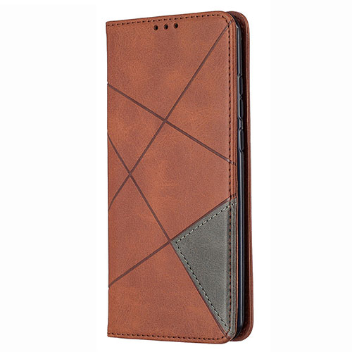 Leather Case Stands Flip Cover T02 Holder for Huawei Nova Lite 3 Plus Brown