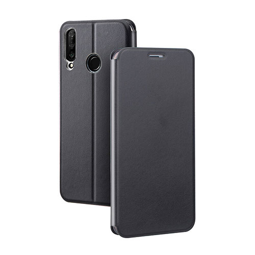 Leather Case Stands Flip Cover T02 Holder for Huawei P30 Lite Black