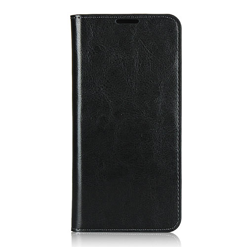 Leather Case Stands Flip Cover T02 Holder for Oppo A91 Black