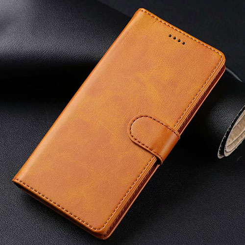 Leather Case Stands Flip Cover T02 Holder for Samsung Galaxy S20 Plus 5G Orange