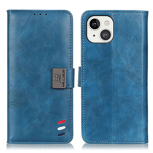 Leather Case Stands Flip Cover T03 Holder for Apple iPhone 13 Blue