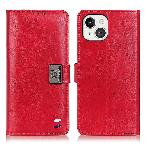 Leather Case Stands Flip Cover T03 Holder for Apple iPhone 13 Red