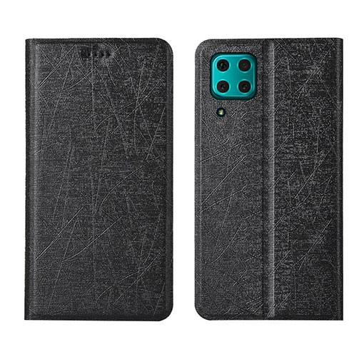 Leather Case Stands Flip Cover T03 Holder for Huawei Nova 6 SE Black