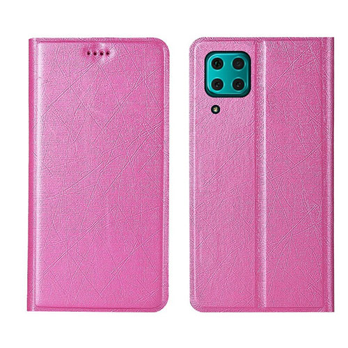 Leather Case Stands Flip Cover T03 Holder for Huawei Nova 6 SE Pink