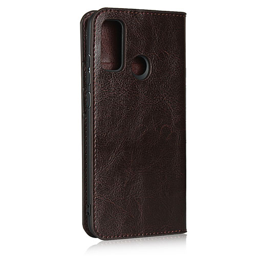 Leather Case Stands Flip Cover T03 Holder for Huawei Nova Lite 3 Plus Brown