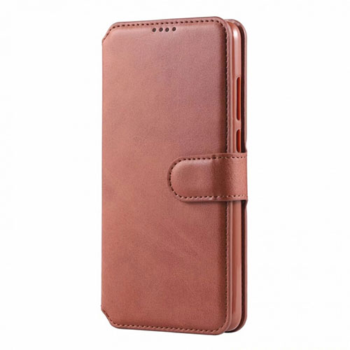 Leather Case Stands Flip Cover T03 Holder for Huawei P30 Lite New Edition Orange