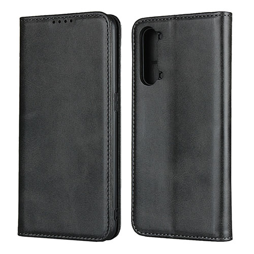 Leather Case Stands Flip Cover T03 Holder for Oppo K7 5G Black